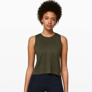 Lululemon Breeze muscle tank size 4 Dark Olive Green